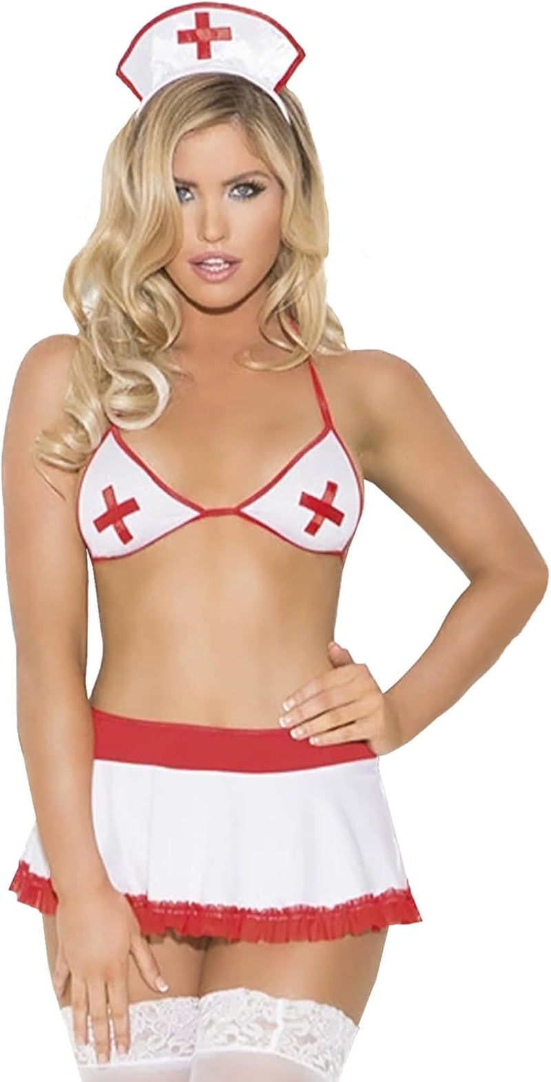 Sexy Naughty Nightingale Nurse Sling Costume Seductive Lingerie Set for Women