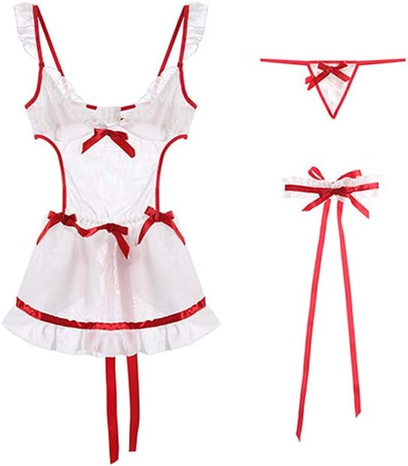 Sexy Lingerie for Women Kawaii Naughty Maid Cosplay Costume Schoolgirl Role Playing Teddy Outfits