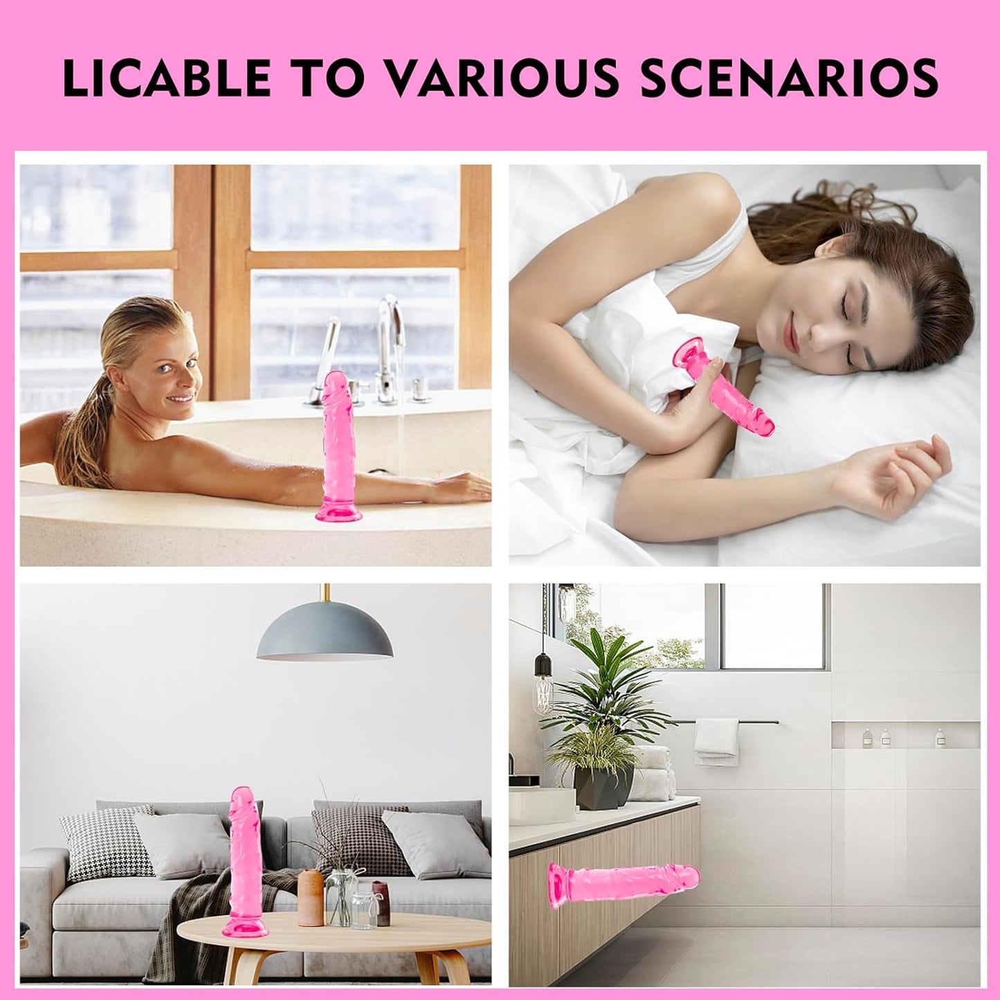 6 Inch Realistic Cute Dildo, Soft Beginner Small Anal Toys, Soft Realistic Sex Toy Thin Penis with Strong Suction Cup for Women/Men/Couples, Adult Sex Toy for Vaginal/Anal Stimulation (Pink)