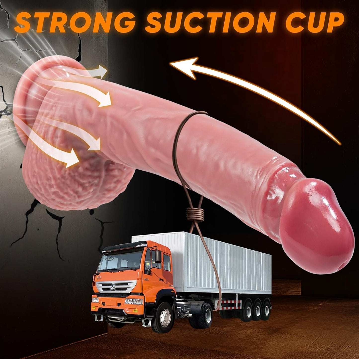 8.66 Inch Lifelike Giant Realistic Dildos Adult Sex Toys Silicone Huge Dildo Glans Held High Shapes of Penis, Sturdy Suction Cup Dildo for Hands-Free Play G-Spot Vaginal Clitoral for Women and Couples