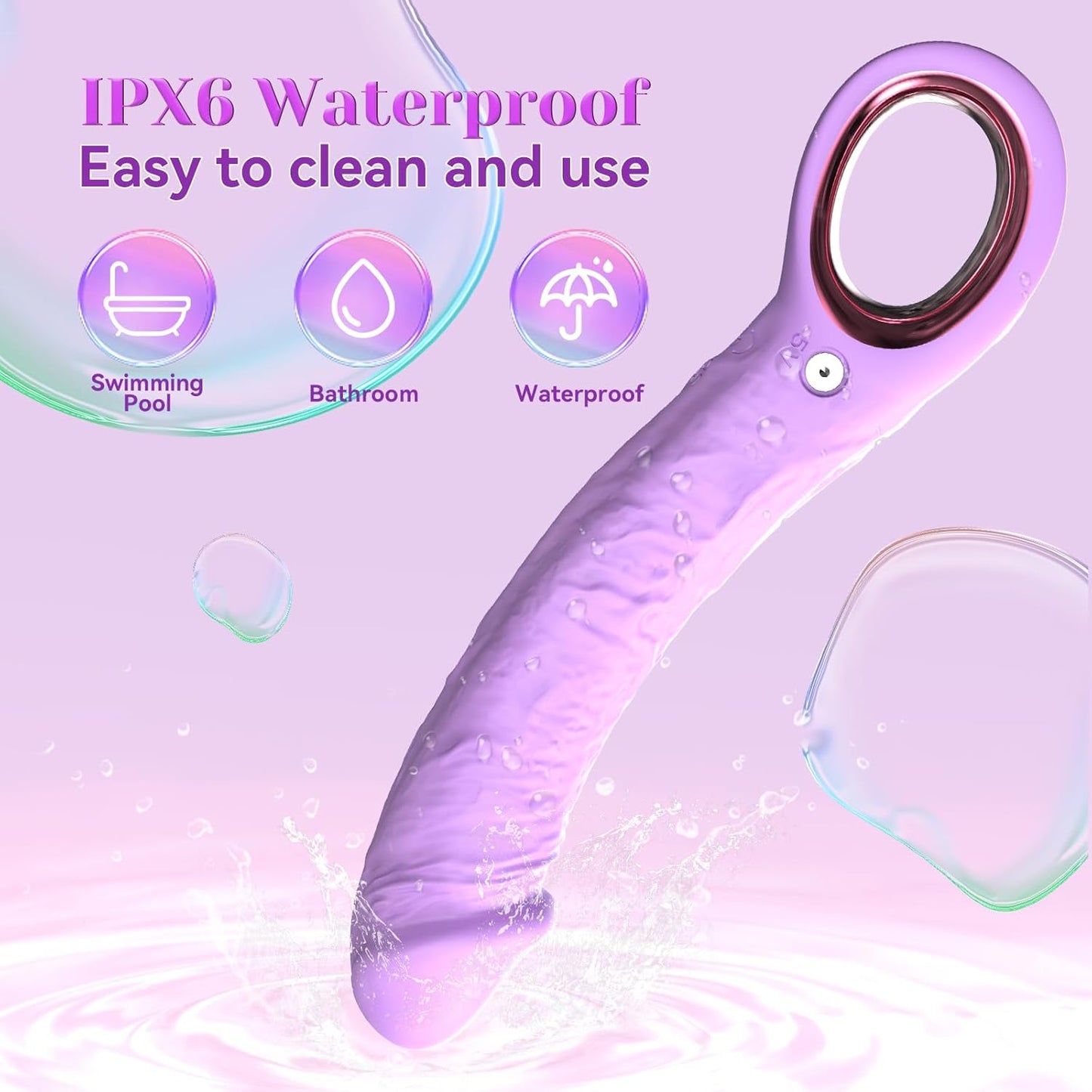Sex Toys 7.8 Inch G Spot Vibrator, Realistic Dildo Vibrators with 10 Vibrating Modes, Waterproof Clitoris Vibrator Adult Toys, Penis Vibrator Female Sex Toy Sexual Pleasure Tools for Women (Purple)