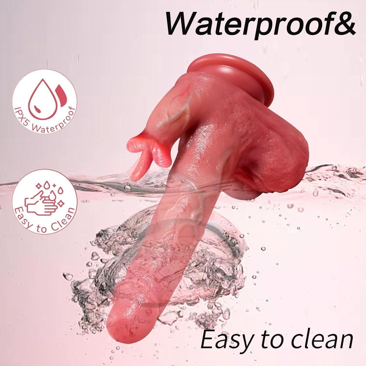 Thrusting Dildo Vibrator Sex Toys for Women Realistic Dildos 5 In1 Penis with Suction Cup 9 Vibrations & 3 Thrusting Swing, Heating Modes Anal Dildo with Remote Control Couple Adult Sex Toys & Games