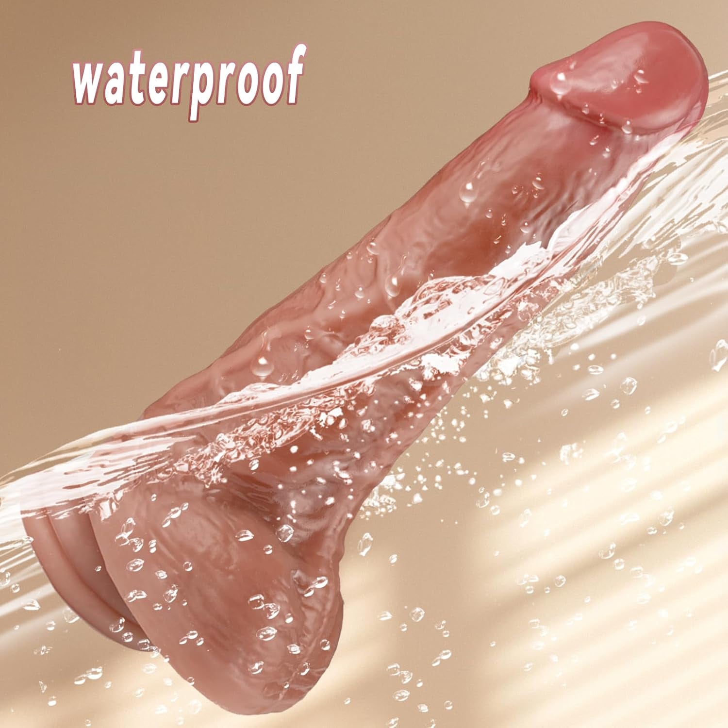 9.5 Inch Big Lifelike Dildo Sex Toy, Thick Silicone Dildos with Strong Suction Cup for Hands-Free Play and G-Spot Anal Stimulation Soft Adult Sex Toys for Men and Women or Couples