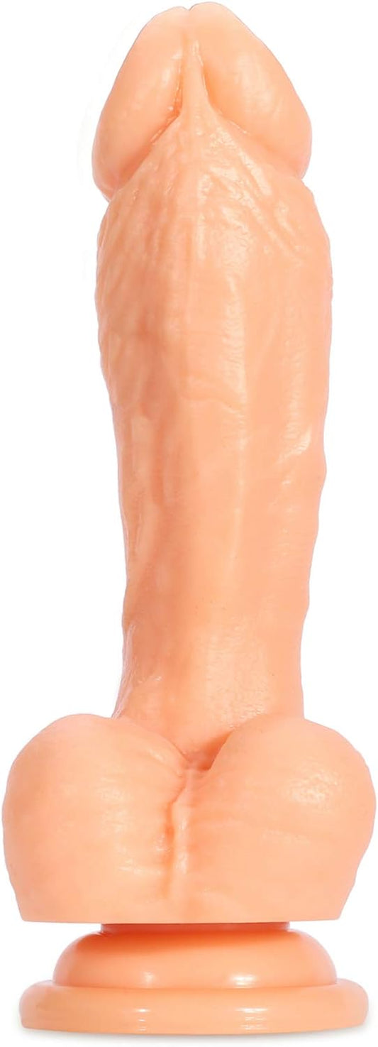 Realistic Dildo for Beginners  Superior Realistic Dildo with Suction Cup Anal Sex Toys for Vaginal G-Spot and Anal Play, 7.5 Inch