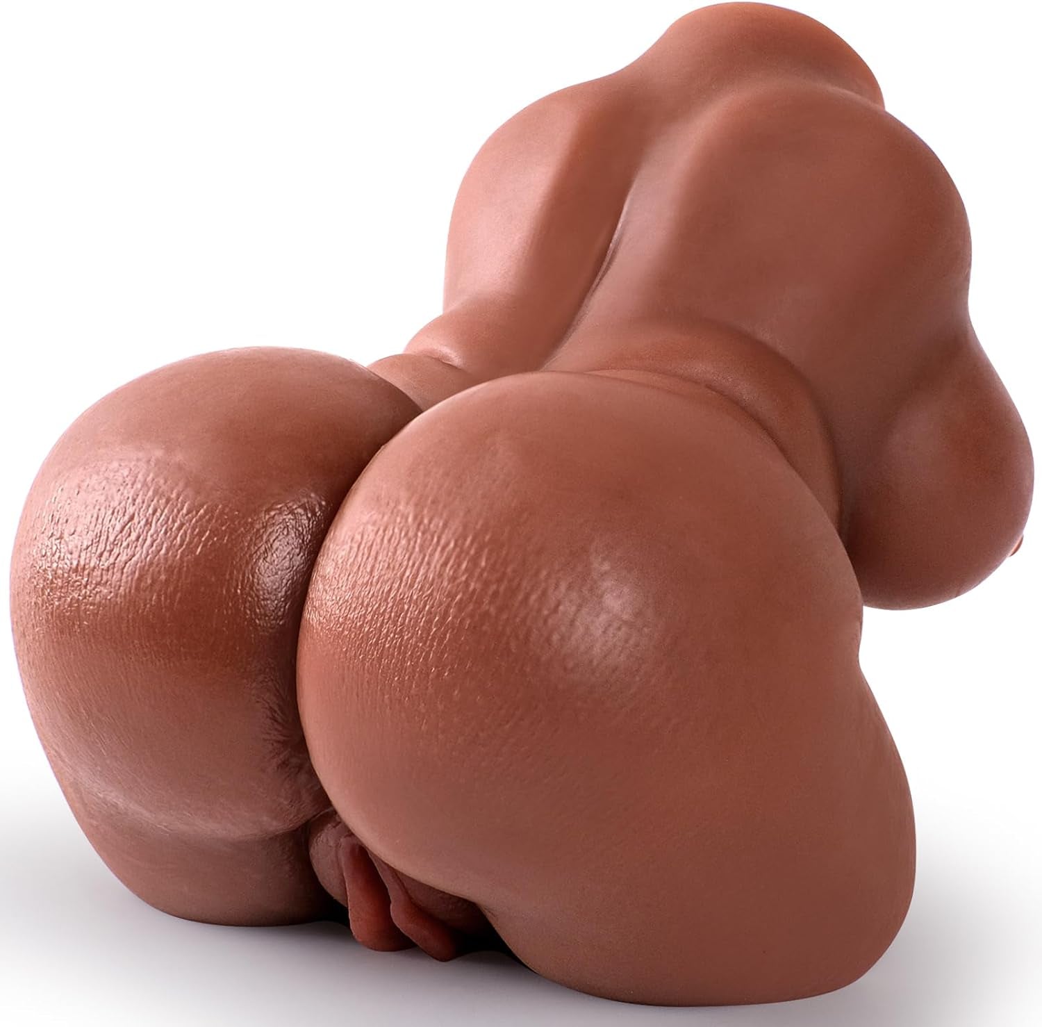 Portable Sex Doll Male Masturbator for Men Pocket Pussies -3.3LB Brown BBW Torso with Lifelike Touch, Perfect Waist-To-Hip Ratio & Two Textured Channels,Vagina Anal for Several Sex Positions