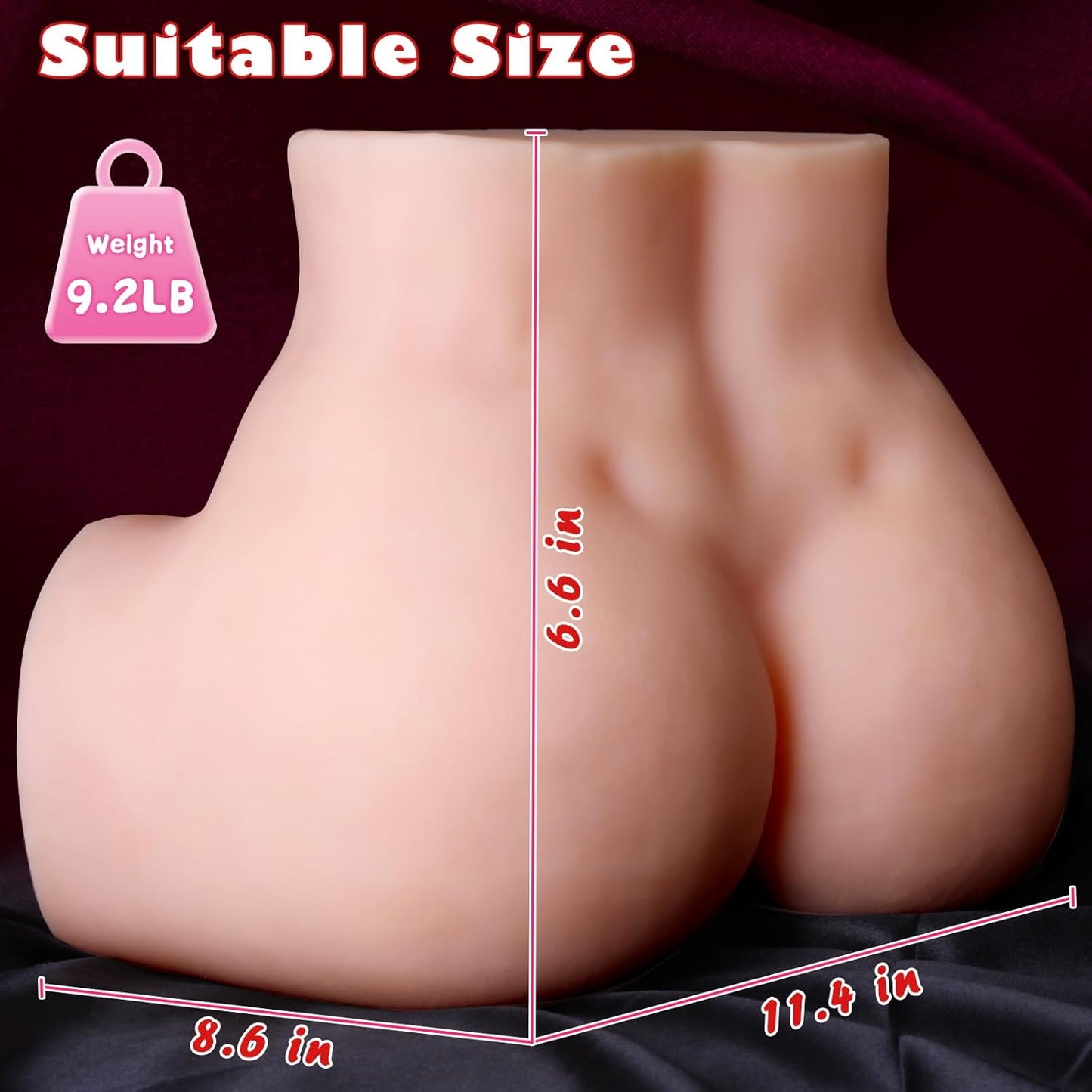 9.2LB Sex Doll Pocket Pussy, Sex Toys for Man Butt with Realistic 3D Vagina Anal Soft Butt Male Maturbators for Men Masturbation, Sex Dolls Adult Toys