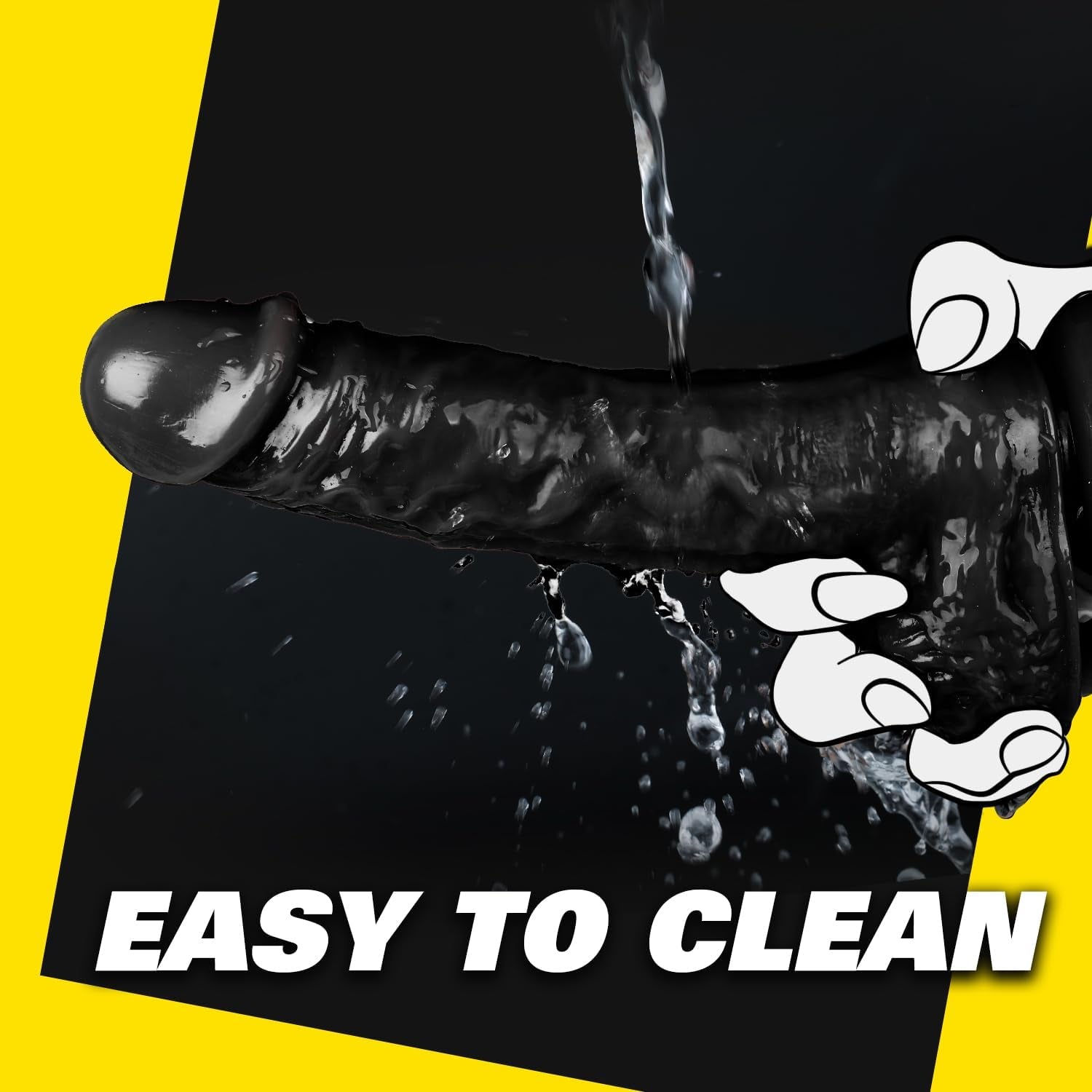 Realistic Dildos, 7.3 Inch Dildo with Suction Cup for Hands-Free Play, Flexible Cock with Curved Shaft and Balls for Vaginal G-Spot and Anal Play, Adult Sex Toy for Male & Female Black