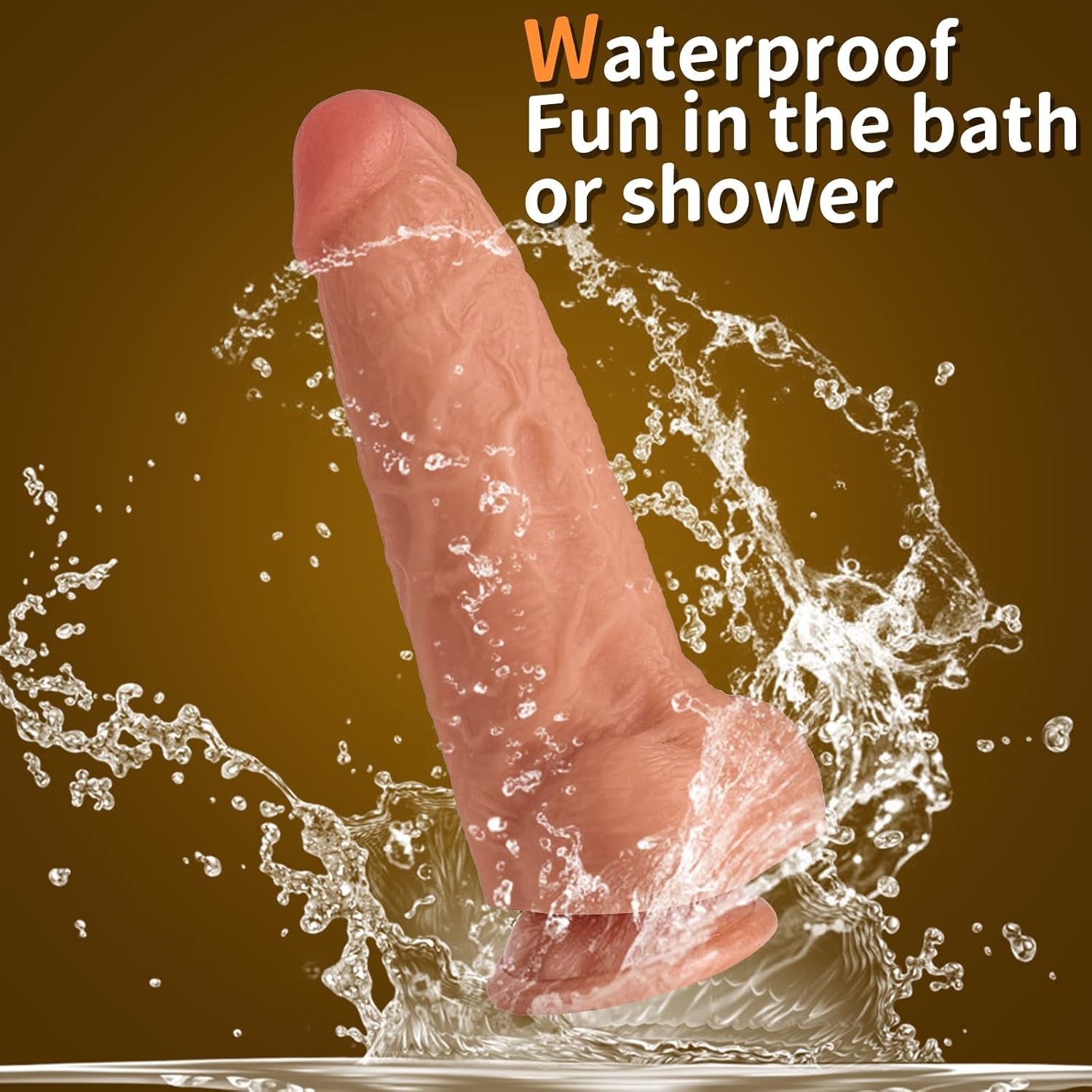 Realistic Dildos, 7.87 Inch Dildo with Suction Cup for Hands-Free Play, Flexible Cock with Curved Shaft and Balls for Vaginal G-Spot and Anal Play, Adult Sex Toy for Male & Female, Couples
