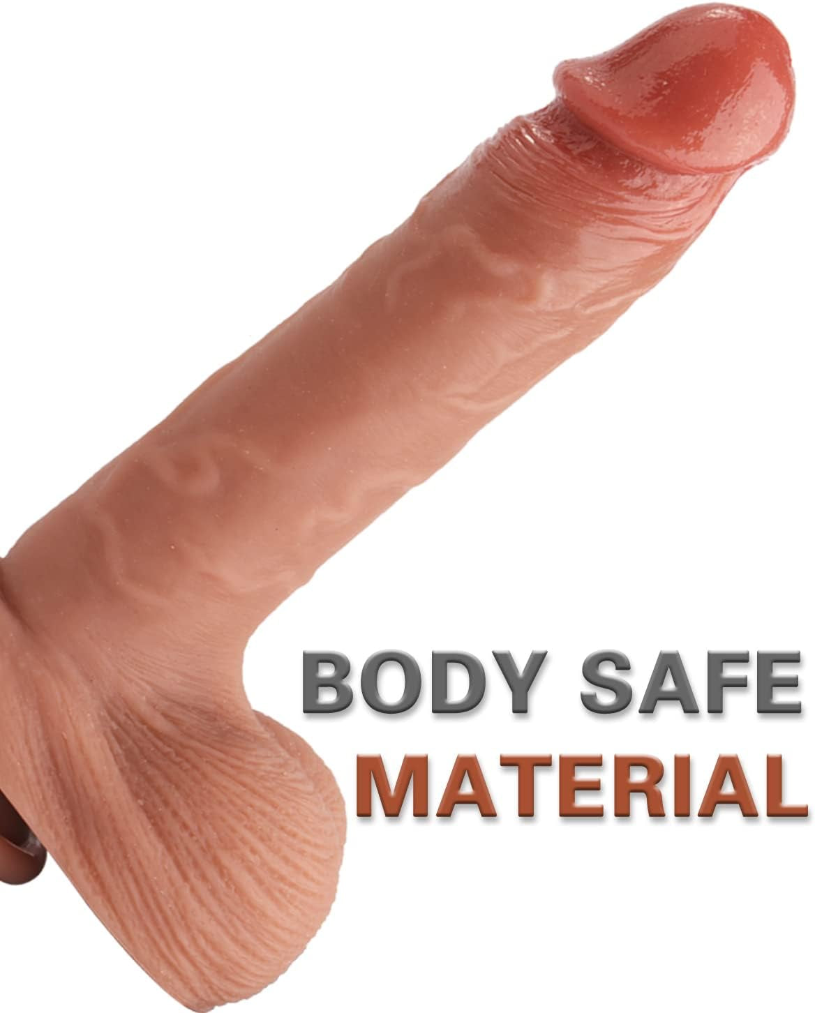 Realistic Dildo for Beginners Lifelike Huge Silicone Dildo, with Strong Suction Cup for Hands-Free Play, Realistic Penis for G-Spot Stimulation Dildos Anal Sex Toys for Women and Couple 7.7 "