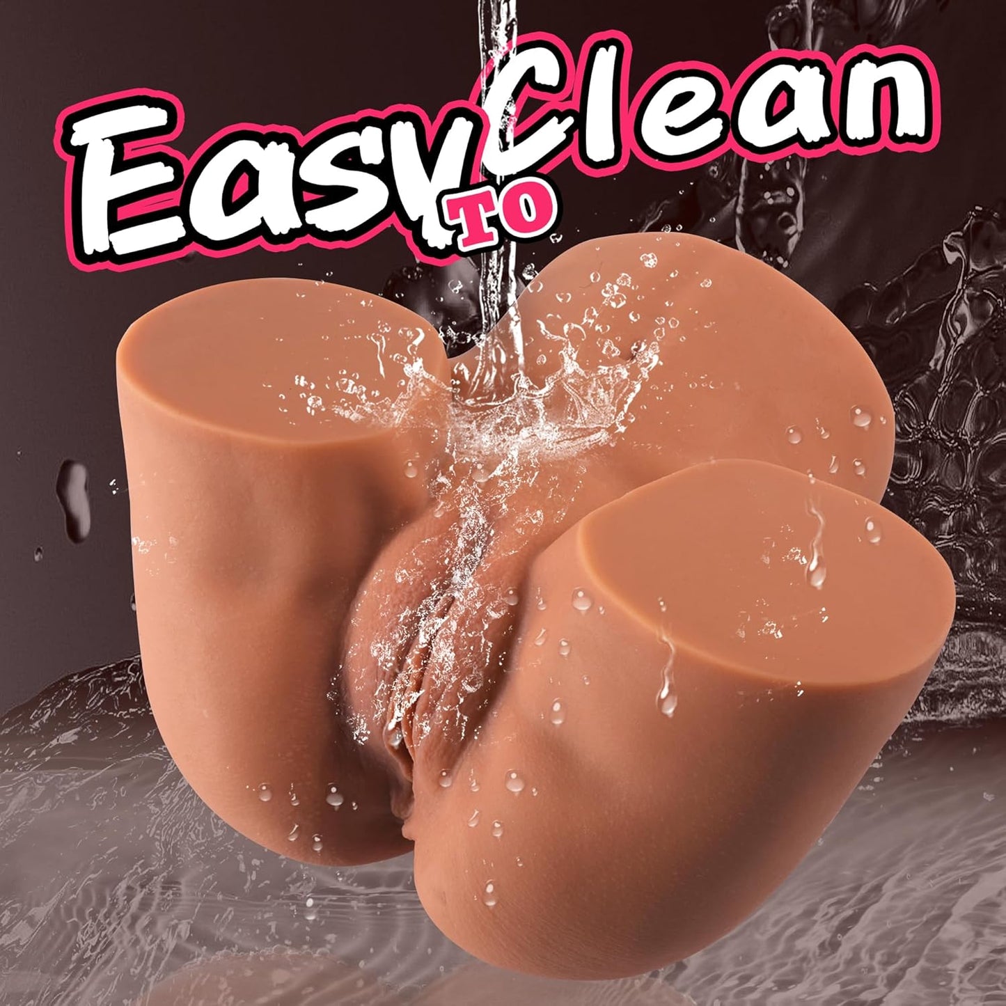 Sex Doll Male Masturbator Realistic Pocket Pussies for Men, Big Ass Male Love Doll Fake Pussy, Pussy Ass Blowjob Stroker with 2 Hole Deeper Vagina & Tight Anal, Fake Butt Sex Toy for Men Masturbation
