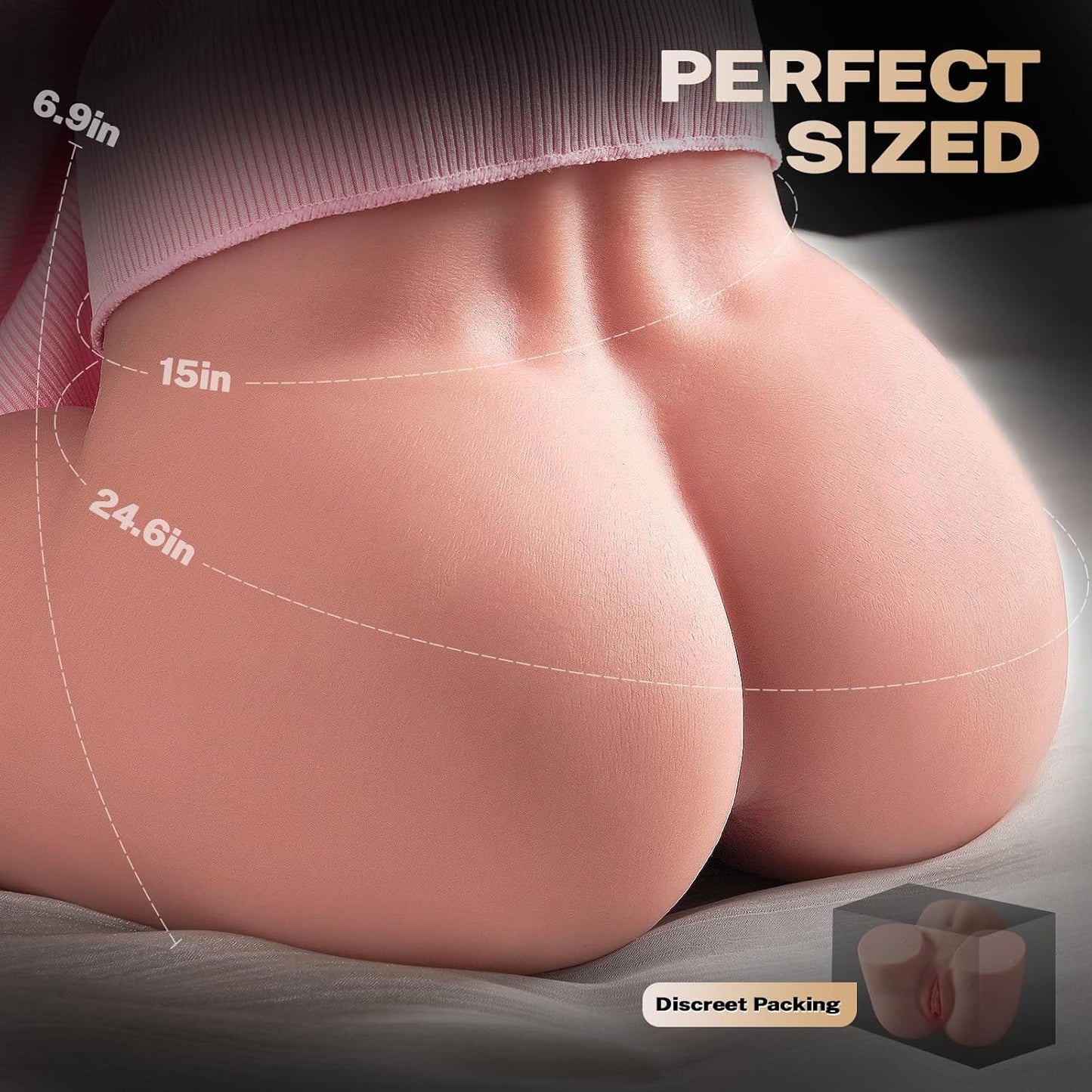 Pocket Pussy Male Sex Toys -  5.5LB Sex Dolls Male Masturbator Entry-Level Ass Adult Sex Toys for Men, Realistic Female Adult Torso Mini Butt Stroker with Tight Vaginal Anal Hip Brandi