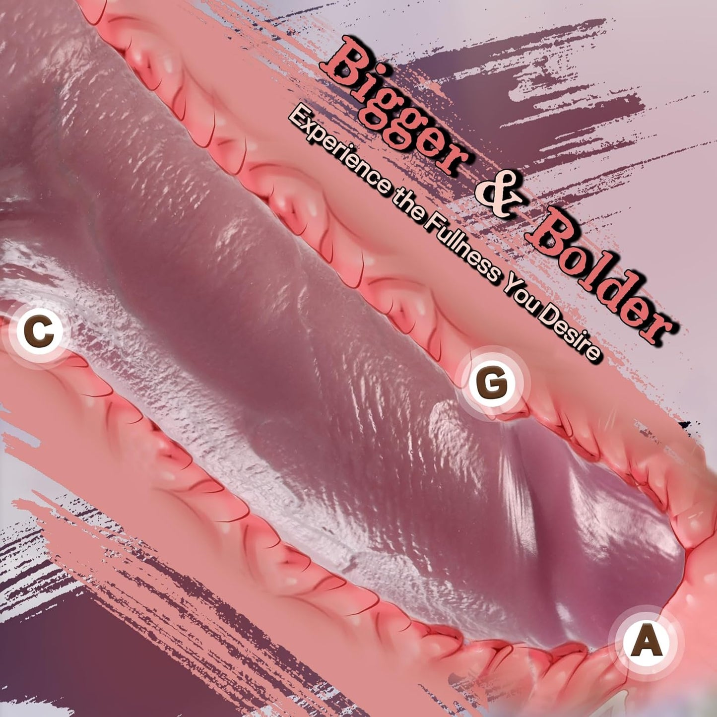 2.15 Inch Diameter Huge Thick Dildo Sex Toy, Realistic Big Silicone Dildos with Strong Suction Cup for Hands-Free and Anal Play, Giant G-Spot Anal Dildo Adult Sex Toys & Games for Men Women Couple