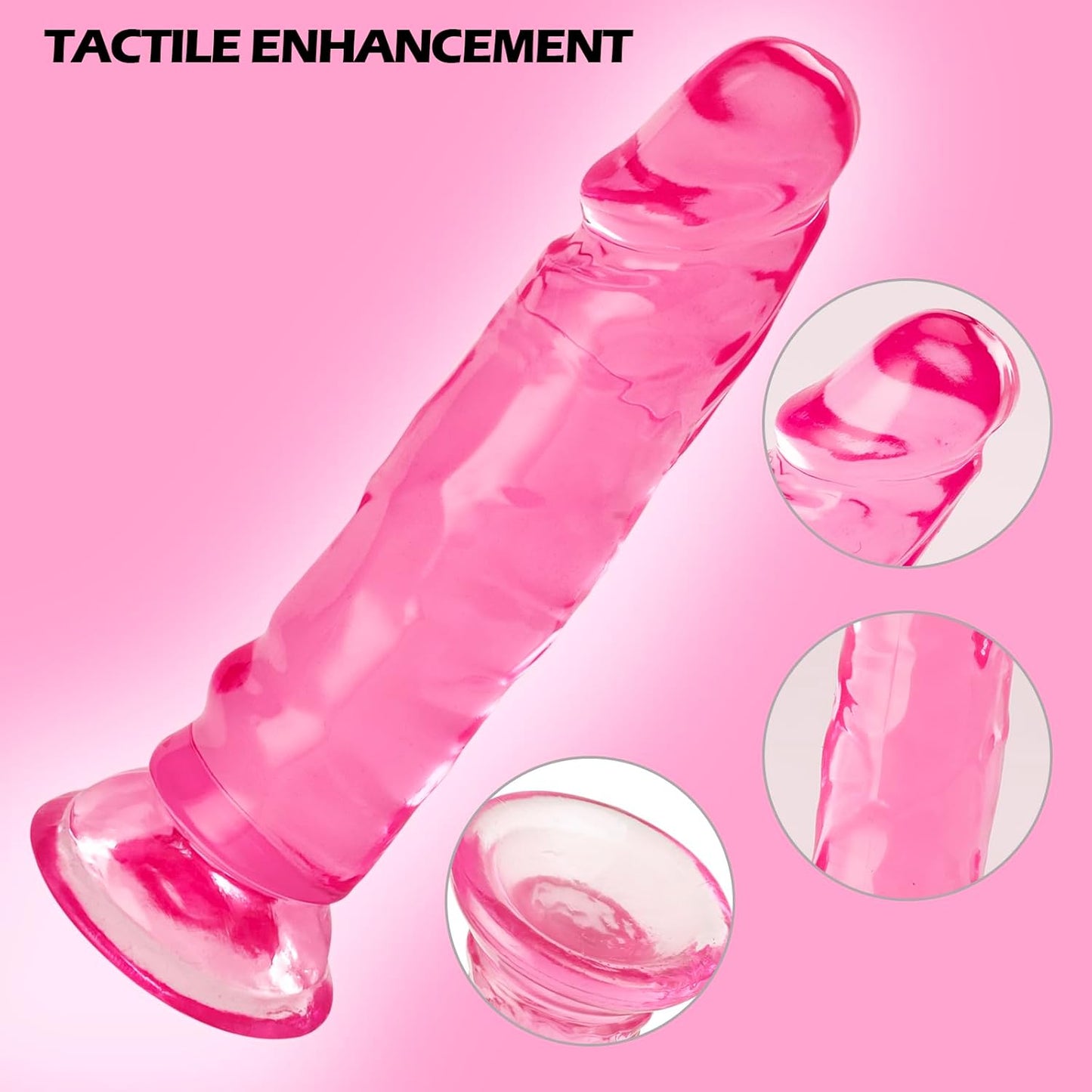 6 Inch Realistic Cute Dildo, Soft Beginner Small Anal Toys, Soft Realistic Sex Toy Thin Penis with Strong Suction Cup for Women/Men/Couples, Adult Sex Toy for Vaginal/Anal Stimulation (Pink)