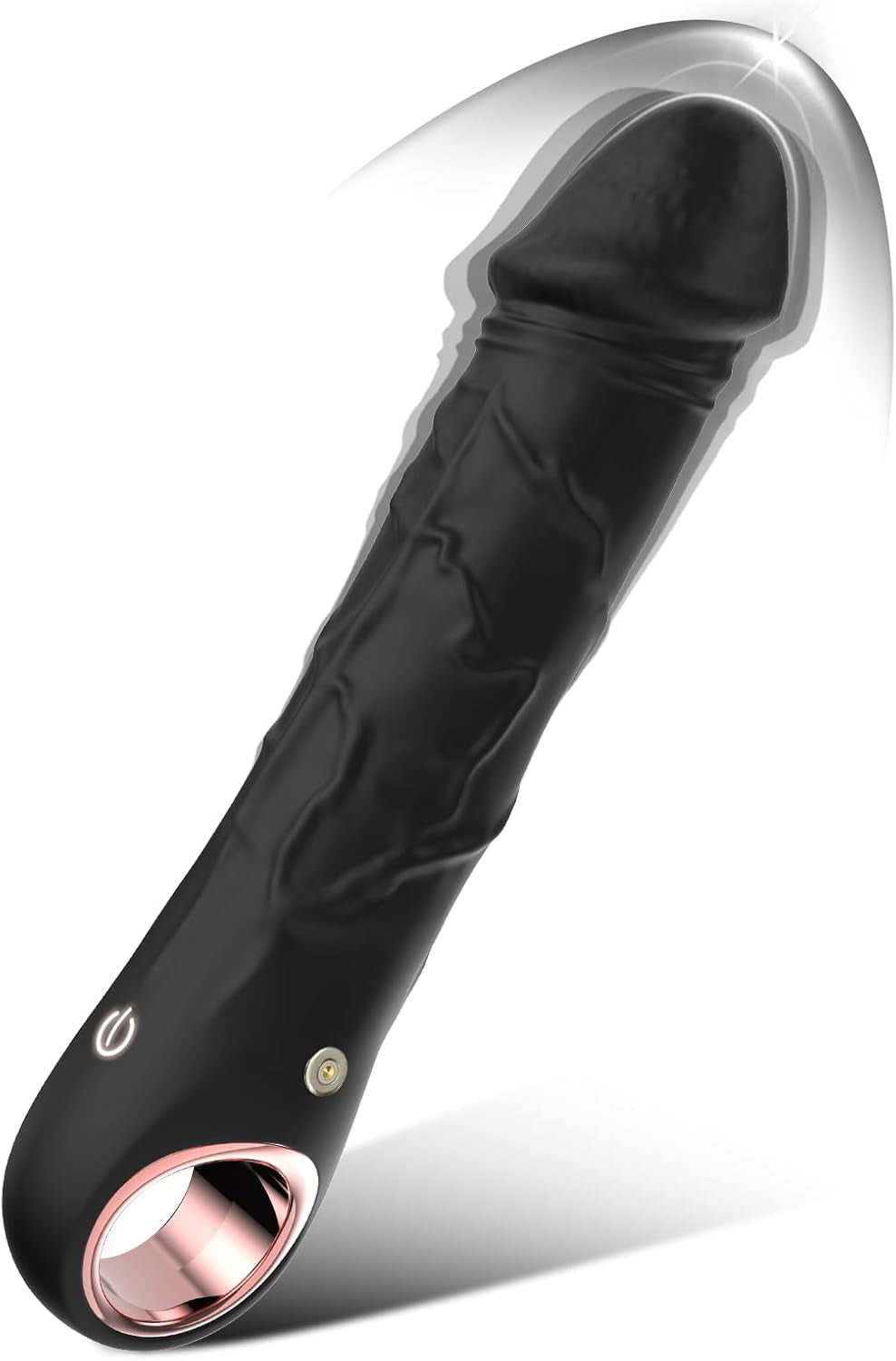 G Spot Dildo Vibrator -  Adult Female Sex Toys with 10 Vibrations, Realistic Silicone Dildos Finger Vibrators for Multiple Stimulation, Clitoris Stimulator for Solo and Couples Pleasure(Black)