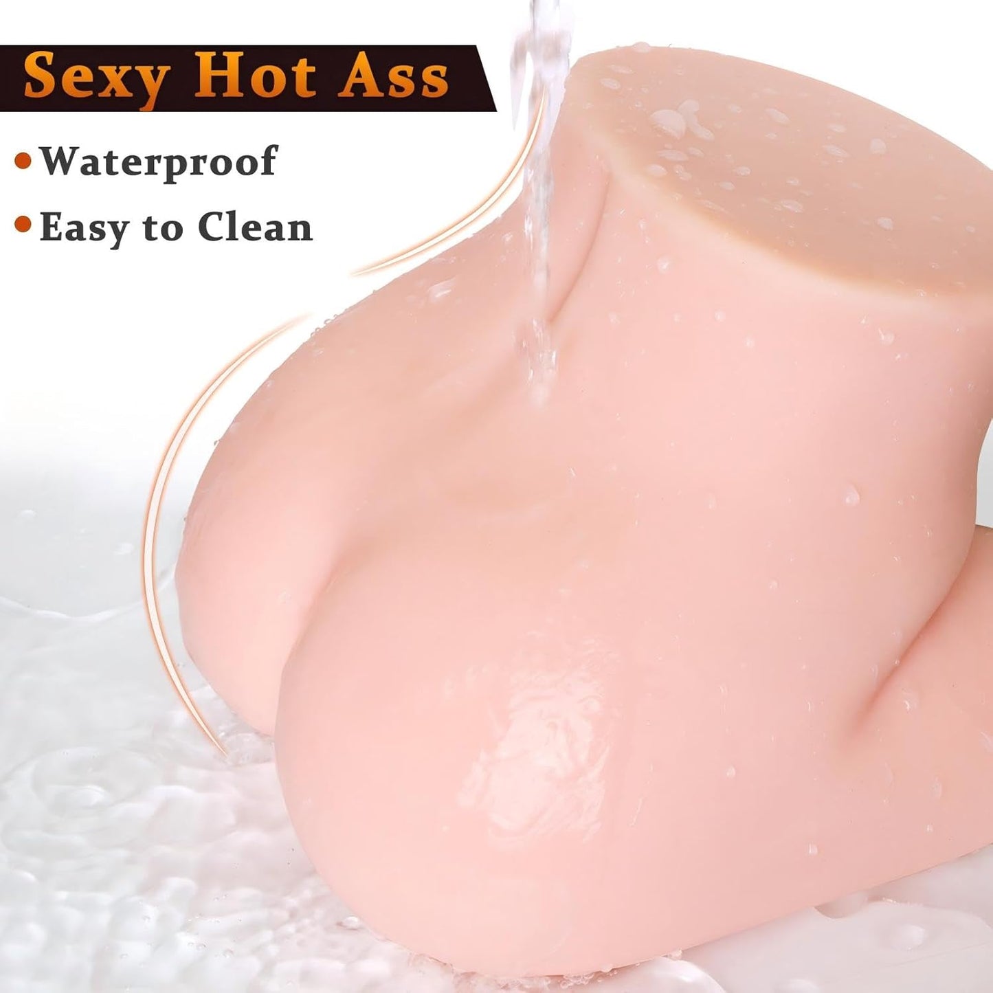 Sex Doll for Men Pocket Pussy - 7.9LB Portable 3D Texture Male Masturbator Male Sex Toy Realistic Soft Butt with Dual Channel Vagina & Anus, Muñecas Sexuales for Men Pleasure