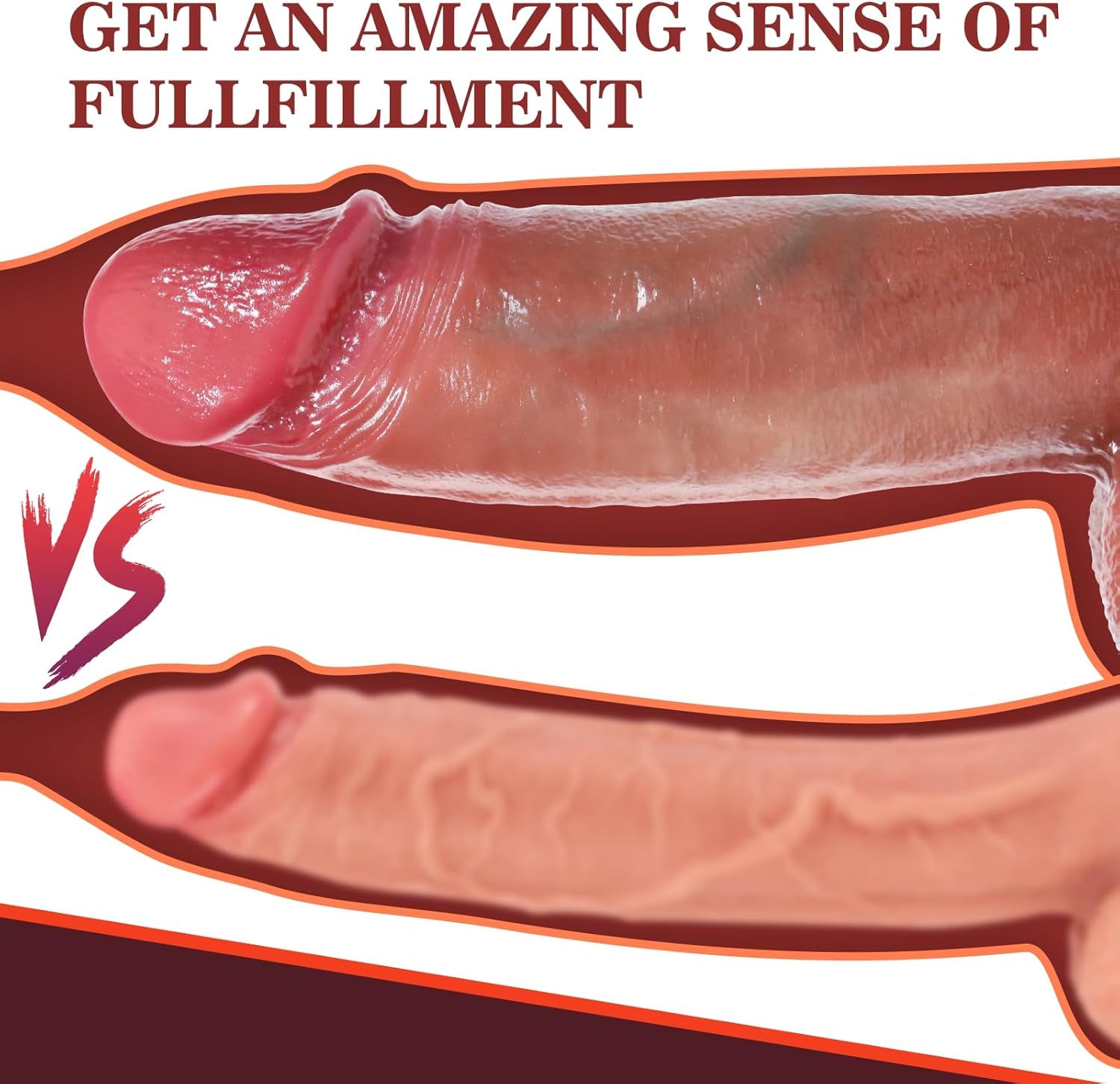 Realistic Dildo Sex Toys, Soft Silicone Feels like Skin Male Anal Dildos with Strong Suction Cup for Hands-Free Play, G Spot Stimulator with Balls Lifelike (Large)
