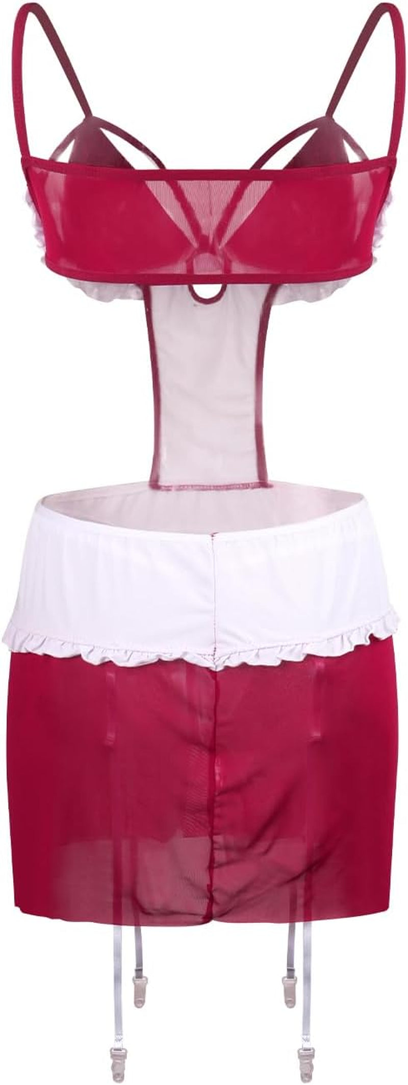 Sexy Nurse Costume Naughty Outfits Women Halloween Cosplay Lingerie Set with Garter Belt Fancy Nurse Roleplay Dress