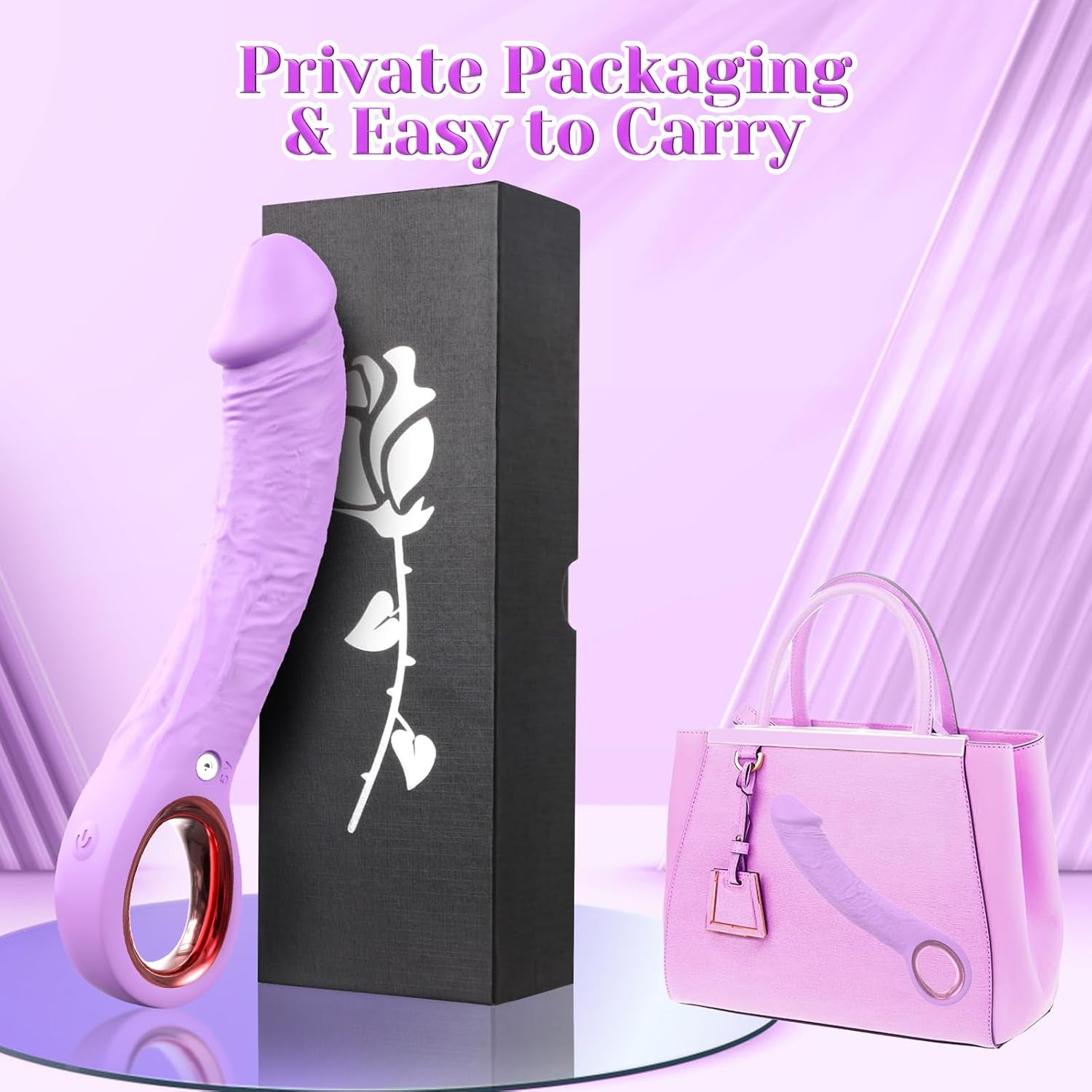 Sex Toys 7.8 Inch G Spot Vibrator, Realistic Dildo Vibrators with 10 Vibrating Modes, Waterproof Clitoris Vibrator Adult Toys, Penis Vibrator Female Sex Toy Sexual Pleasure Tools for Women (Purple)