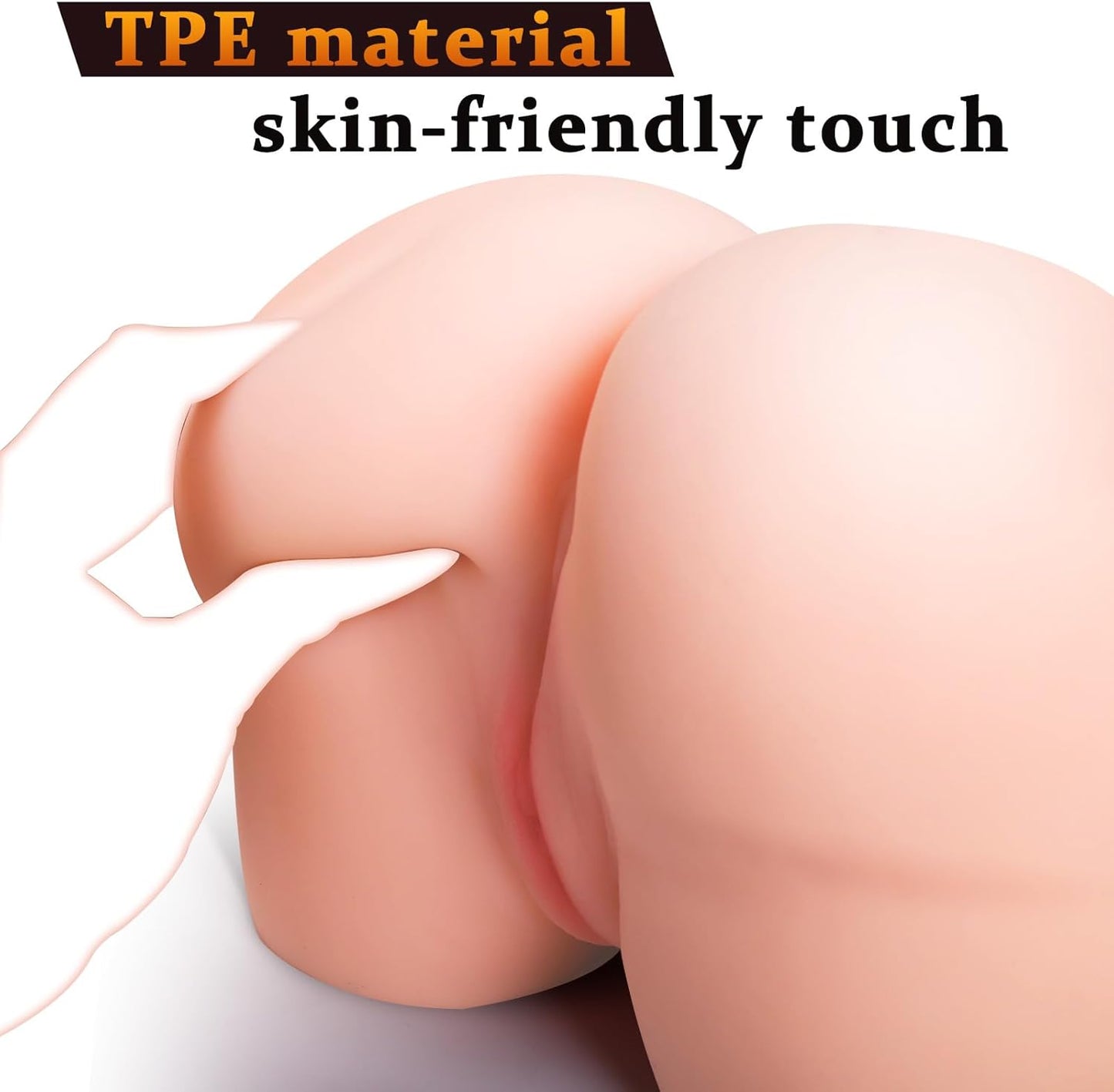 Sex Doll for Men Pocket Pussy - 7.9LB Portable 3D Texture Male Masturbator Male Sex Toy Realistic Soft Butt with Dual Channel Vagina & Anus, Muñecas Sexuales for Men Pleasure