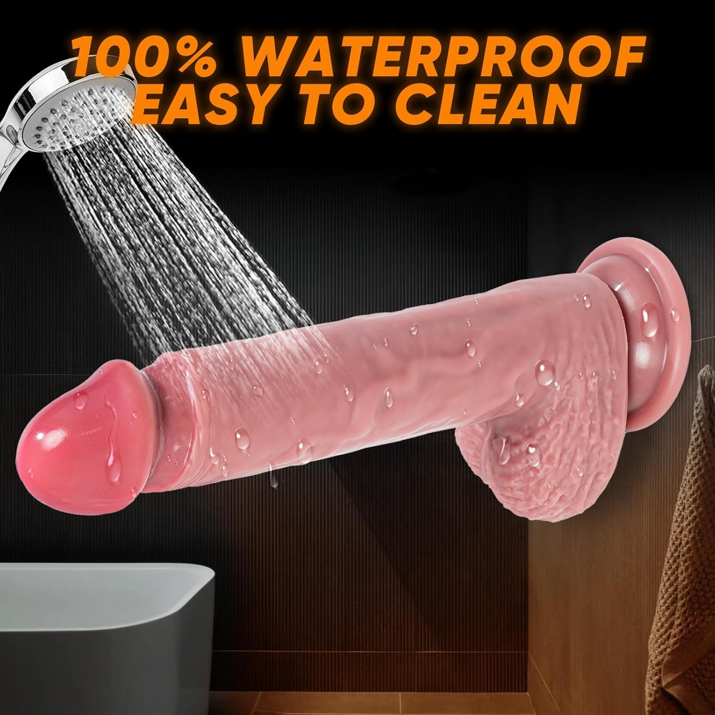 8.66 Inch Lifelike Giant Realistic Dildos Adult Sex Toys Silicone Huge Dildo Glans Held High Shapes of Penis, Sturdy Suction Cup Dildo for Hands-Free Play G-Spot Vaginal Clitoral for Women and Couples