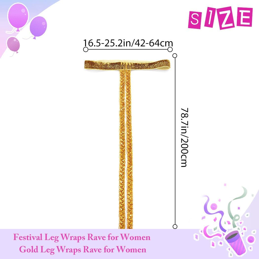 Green Rave Leg Wraps Sequin Leg Straps Elastic Garter Belt Music Festival Costume for Women and Girls