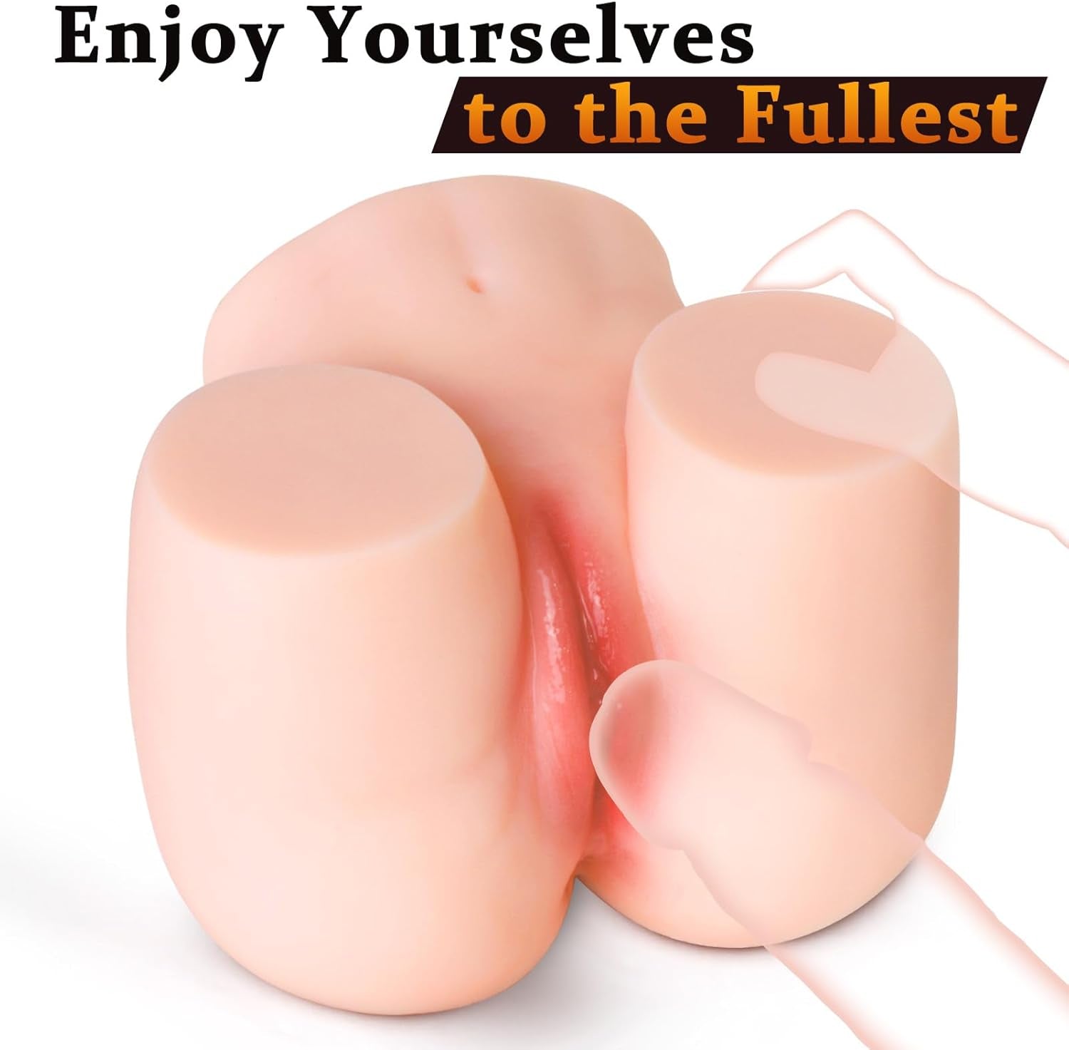 Sex Doll for Men Pocket Pussy - 7.9LB Portable 3D Texture Male Masturbator Male Sex Toy Realistic Soft Butt with Dual Channel Vagina & Anus, Muñecas Sexuales for Men Pleasure
