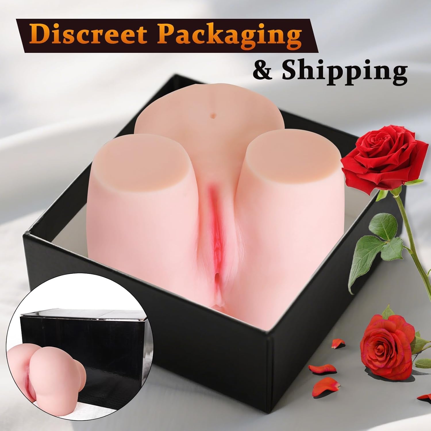 Sex Doll for Men Pocket Pussy - 7.9LB Portable 3D Texture Male Masturbator Male Sex Toy Realistic Soft Butt with Dual Channel Vagina & Anus, Muñecas Sexuales for Men Pleasure