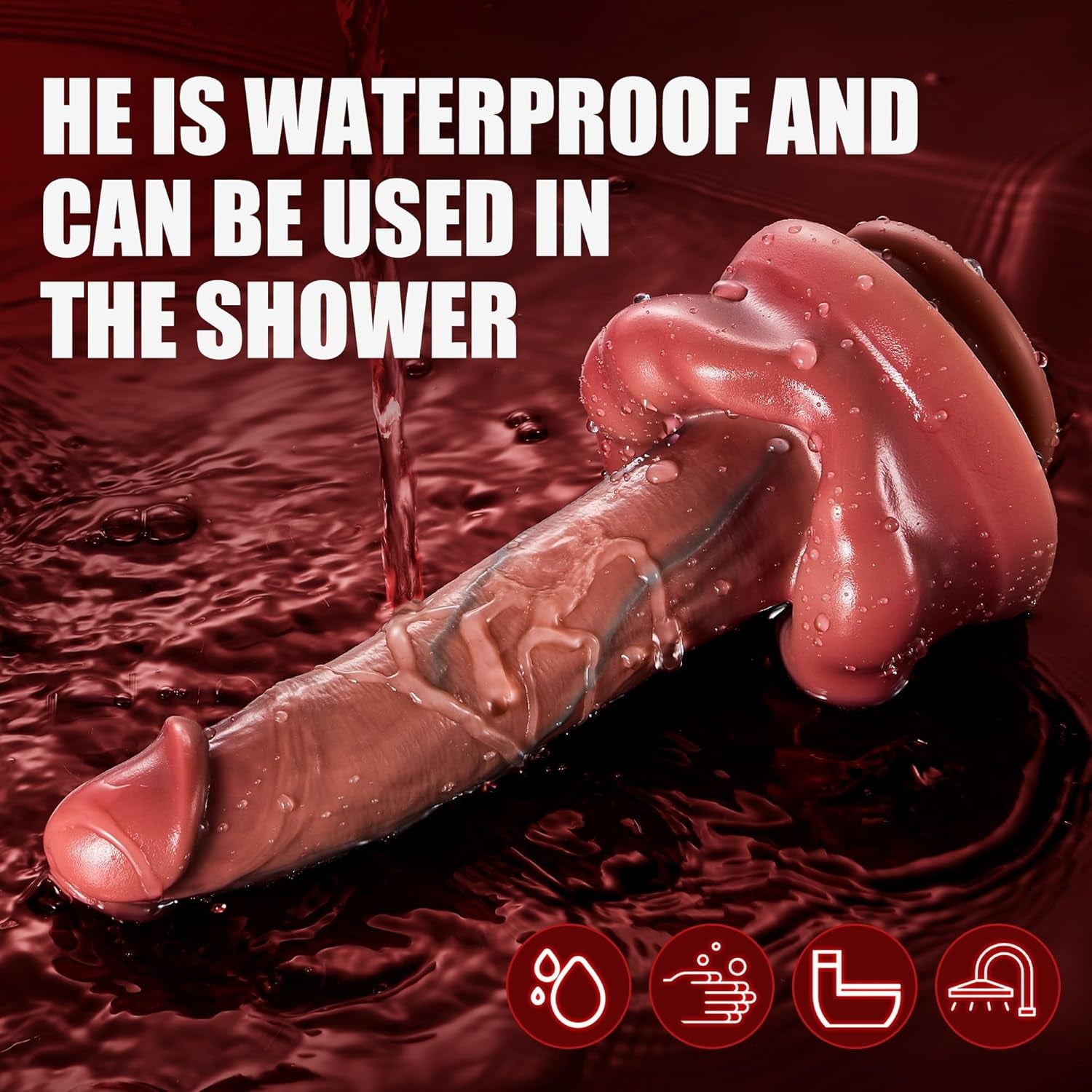 Thrusting Dildo Vibrator Sex Toys-Realistic Dildos for G Spot Anal Stimulation with 3 Insertion and 9 Vibration and Heating Modes with a Remote Control and a Mouth Adult Toys Couples Sex Toys Rose Toy