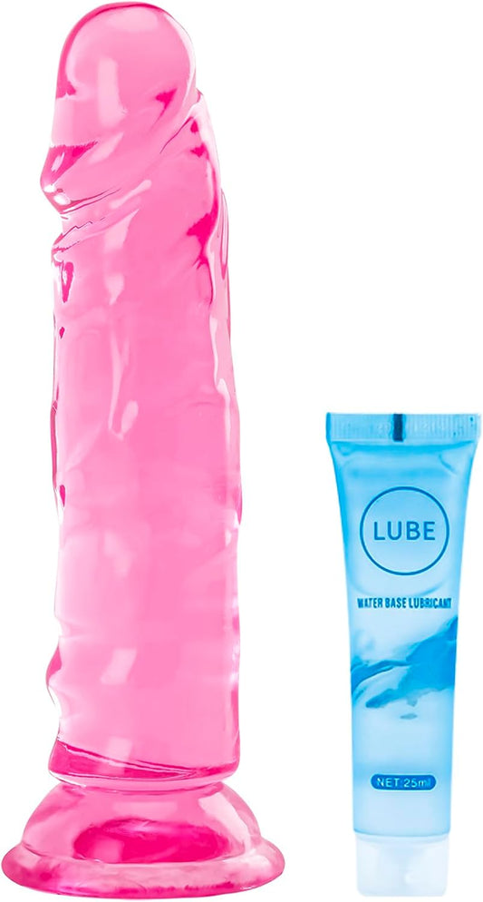 6 Inch Realistic Cute Dildo, Soft Beginner Small Anal Toys, Soft Realistic Sex Toy Thin Penis with Strong Suction Cup for Women/Men/Couples, Adult Sex Toy for Vaginal/Anal Stimulation (Pink)