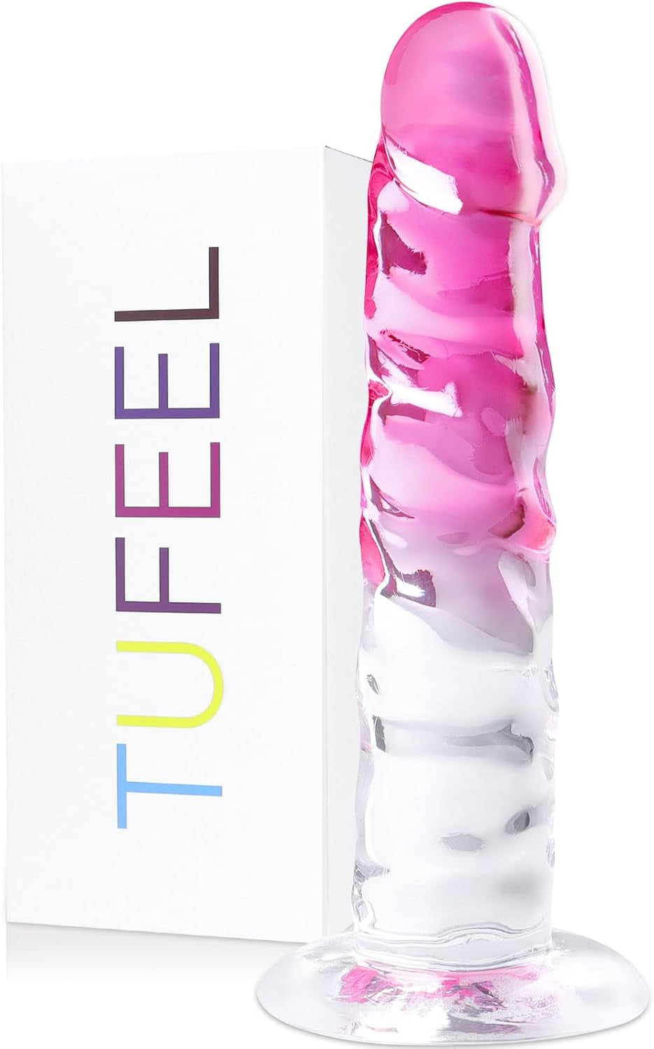Sex Toy Realistic Pink Dildo for Women -  G Spot Adult Toys, Gradient Clear Penis with Strong Suction Cup, Soft Lifelike Dick for Beginner & Couples Anal Vaginal Sexy Play, Strap-On Pleasure