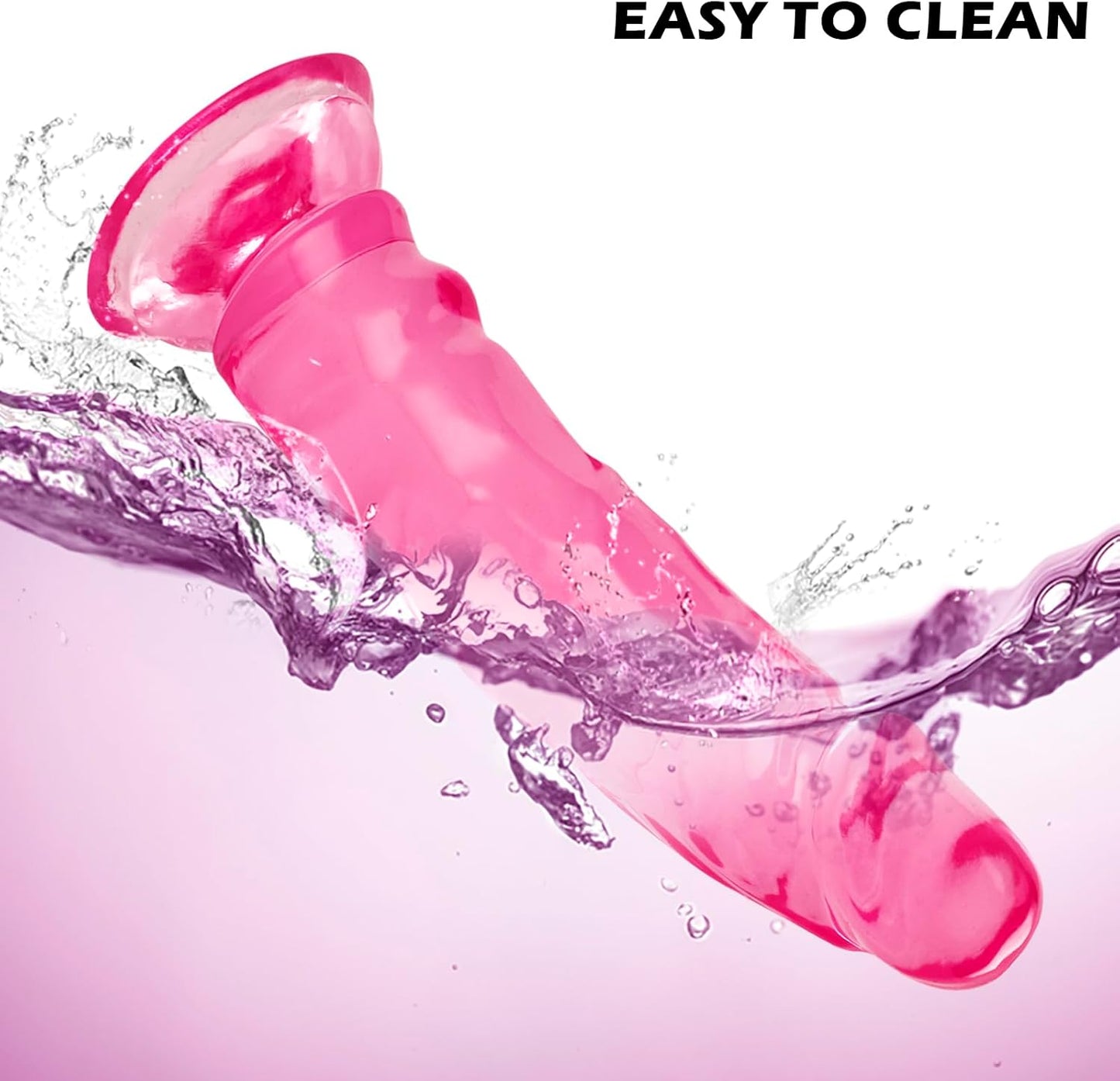 6 Inch Realistic Cute Dildo, Soft Beginner Small Anal Toys, Soft Realistic Sex Toy Thin Penis with Strong Suction Cup for Women/Men/Couples, Adult Sex Toy for Vaginal/Anal Stimulation (Pink)